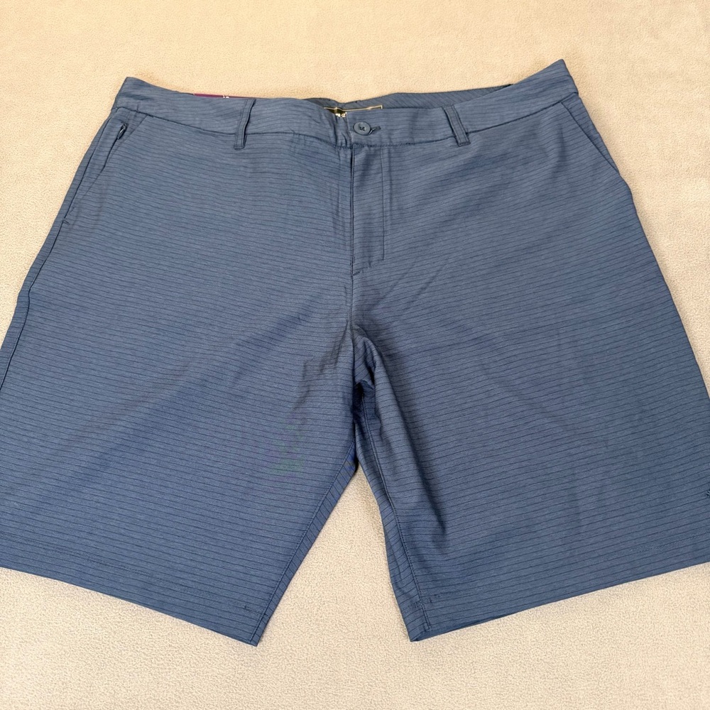 Hang Ten Men’s Hybrid Walk/Board Shorts Blue Flat Front-Size 40- NWT